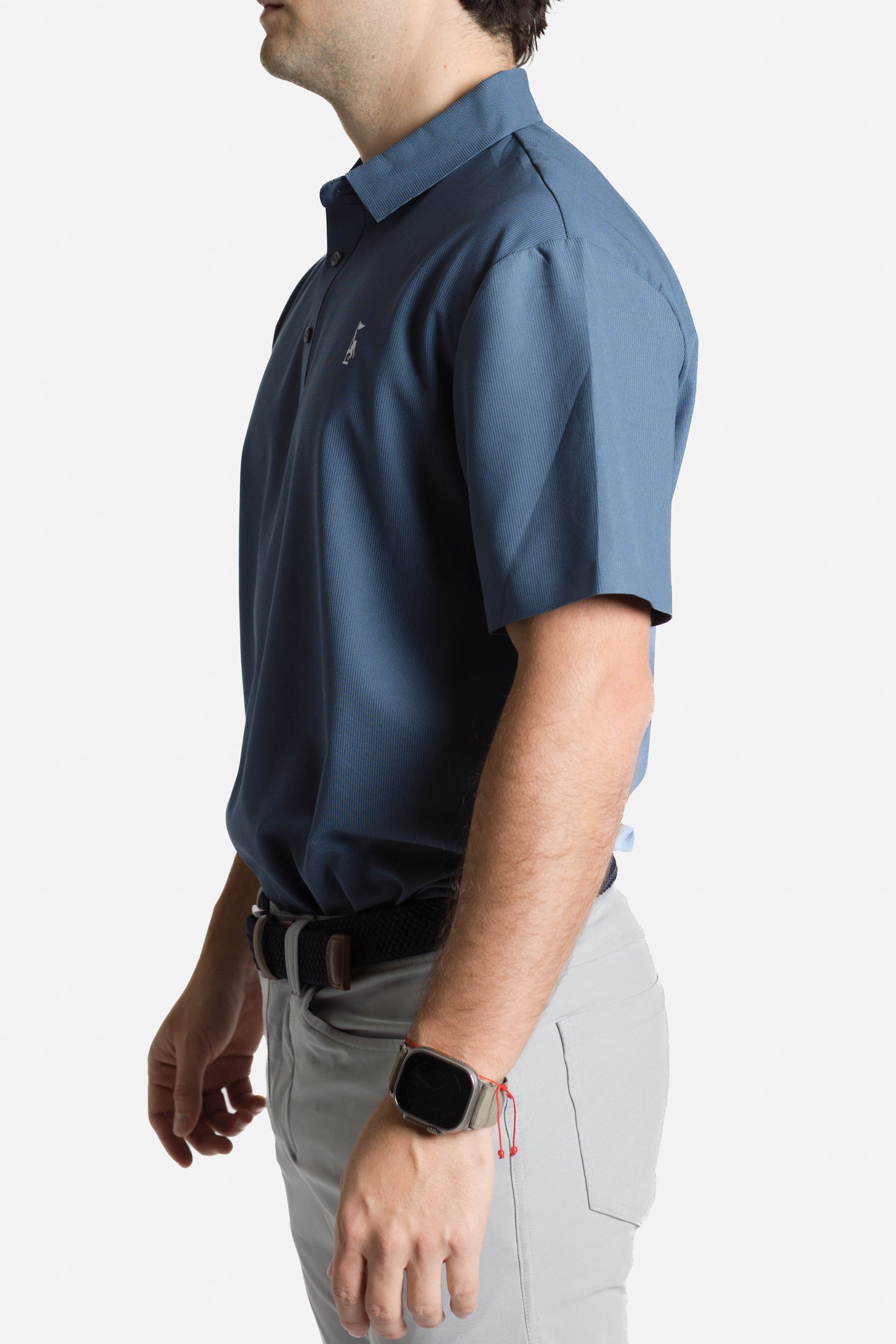 Waffle Polo - Light Blue