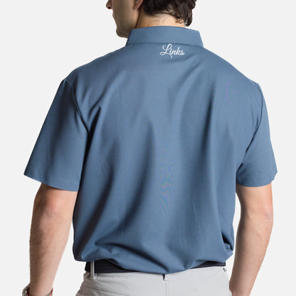 Waffle Polo - Light Blue
